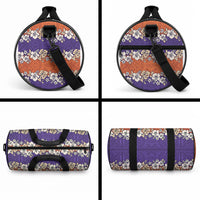 Hawaiian Hibiscus Duffle Bag Orange and Purple Unique LT01 - Polynesian Pride