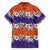 Hawaiian Hibiscus Family Matching Tank Maxi Dress and Hawaiian Shirt Orange and Purple Unique