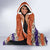 Hawaiian Hibiscus Hooded Blanket Orange and Purple Unique