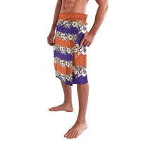 Hawaiian Hibiscus Lavalava Orange and Purple Unique