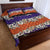 Hawaiian Hibiscus Quilt Bed Set Orange and Purple Unique