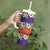 Hawaiian Hibiscus Tumbler With Handle Orange and Purple Unique