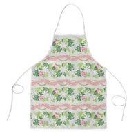 Monstera Tiare Plumeria Lei Pattern Apron Green Version LT01 Green - Polynesian Pride
