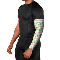 Monstera Tiare Plumeria Lei Pattern Arm Sleeves Green Version