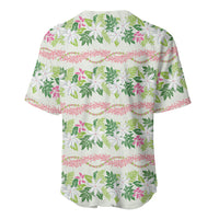 Monstera Tiare Plumeria Lei Pattern Baseball Jersey Green Version