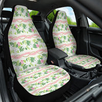 Monstera Tiare Plumeria Lei Pattern Car Seat Cover Green Version