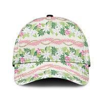 Monstera Tiare Plumeria Lei Pattern Classic Cap Green Version LT01 Universal Fit Green - Polynesian Pride