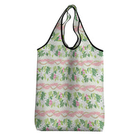 Monstera Tiare Plumeria Lei Pattern Grocery Bag Green Version LT01 - Polynesian Pride