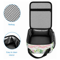 Monstera Tiare Plumeria Lei Pattern Lunch Bag Green Version