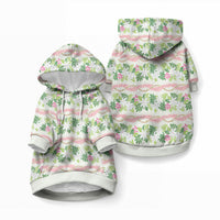 Monstera Tiare Plumeria Lei Pattern Pet Hoodie Green Version