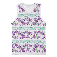 Monstera Tiare Plumeria Lei Pattern Basketball Jersey Purple Version