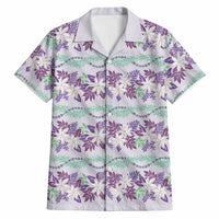 Monstera Tiare Plumeria Lei Pattern Hawaiian Shirt Purple Version LT01 Purple - Polynesian Pride