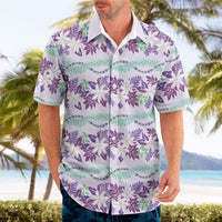 Monstera Tiare Plumeria Lei Pattern Hawaiian Shirt Purple Version LT01 - Polynesian Pride