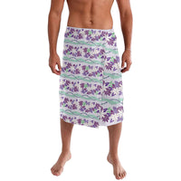 Monstera Tiare Plumeria Lei Pattern Lavalava Purple Version