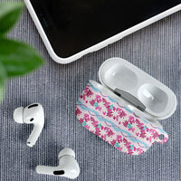 Monstera Tiare Plumeria Lei Pattern AirPods Case Pink Version