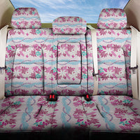 Monstera Tiare Plumeria Lei Pattern Back Car Seat Cover Pink Version