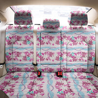 Monstera Tiare Plumeria Lei Pattern Back Car Seat Cover Pink Version