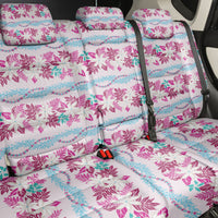 Monstera Tiare Plumeria Lei Pattern Back Car Seat Cover Pink Version
