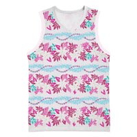 Monstera Tiare Plumeria Lei Pattern Basketball Jersey Pink Version