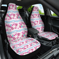 Monstera Tiare Plumeria Lei Pattern Car Seat Cover Pink Version