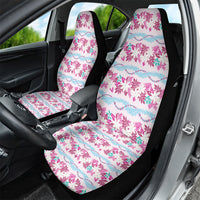 Monstera Tiare Plumeria Lei Pattern Car Seat Cover Pink Version
