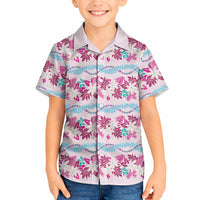Monstera Tiare Plumeria Lei Pattern Hawaiian Shirt Pink Version