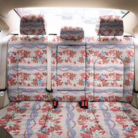 Monstera Tiare Plumeria Lei Pattern Back Car Seat Cover Red Version
