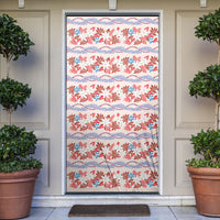 Monstera Tiare Plumeria Lei Pattern Door Cover Red Version LT01 Red - Polynesian Pride