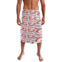 Monstera Tiare Plumeria Lei Pattern Lavalava Red Version