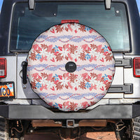 Monstera Tiare Plumeria Lei Pattern Spare Tire Cover Red Version LT01 Red - Polynesian Pride
