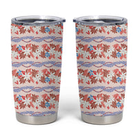 Monstera Tiare Plumeria Lei Pattern Tumbler Cup Red Version LT01 Red - Polynesian Pride