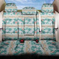 Monstera Tiare Plumeria Lei Pattern Back Car Seat Cover Teal Version