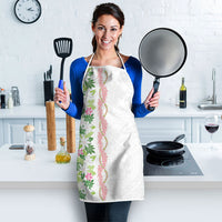 Monstera Tiare Plumeria Apron Green Polynesian Pattern LT01 - Polynesian Pride