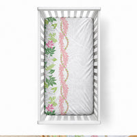 Monstera Tiare Plumeria Baby Bed Cover Green Polynesian Pattern LT01 28 × 52 in Green - Polynesian Pride