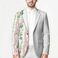 Monstera Tiare Plumeria Blazer Green Polynesian Pattern LT01 - Polynesian Pride