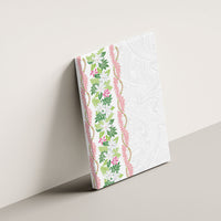 Monstera Tiare Plumeria Canvas Wall Art Green Polynesian Pattern LT01 - Polynesian Pride