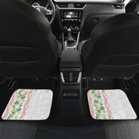 Monstera Tiare Plumeria Car Mats Green Polynesian Pattern LT01 Set 2pcs - Back Green - Polynesian Pride