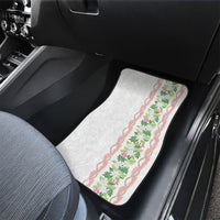 Monstera Tiare Plumeria Car Mats Green Polynesian Pattern LT01 - Polynesian Pride
