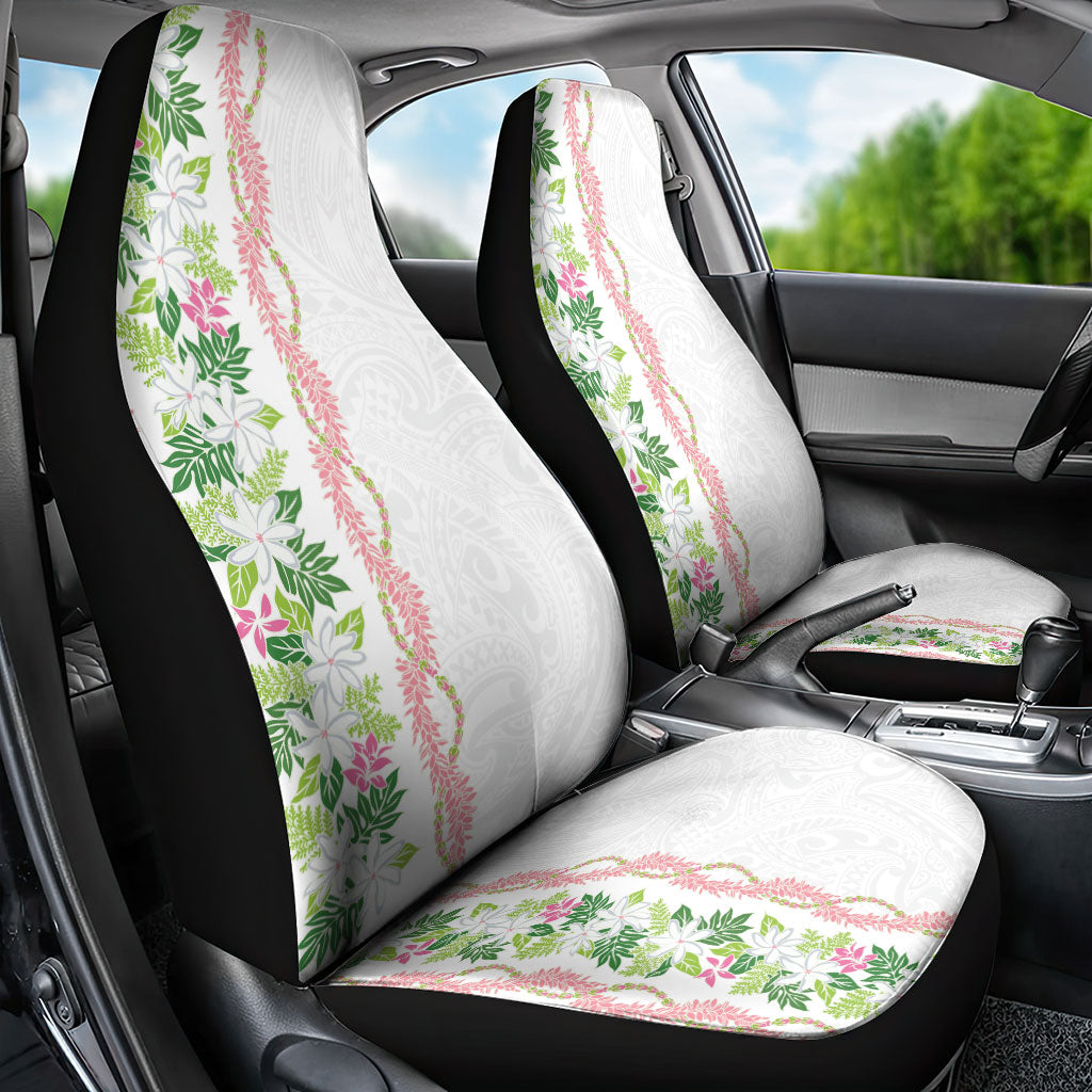 Monstera Tiare Plumeria Car Seat Cover Green Polynesian Pattern LT01 - Polynesian Pride