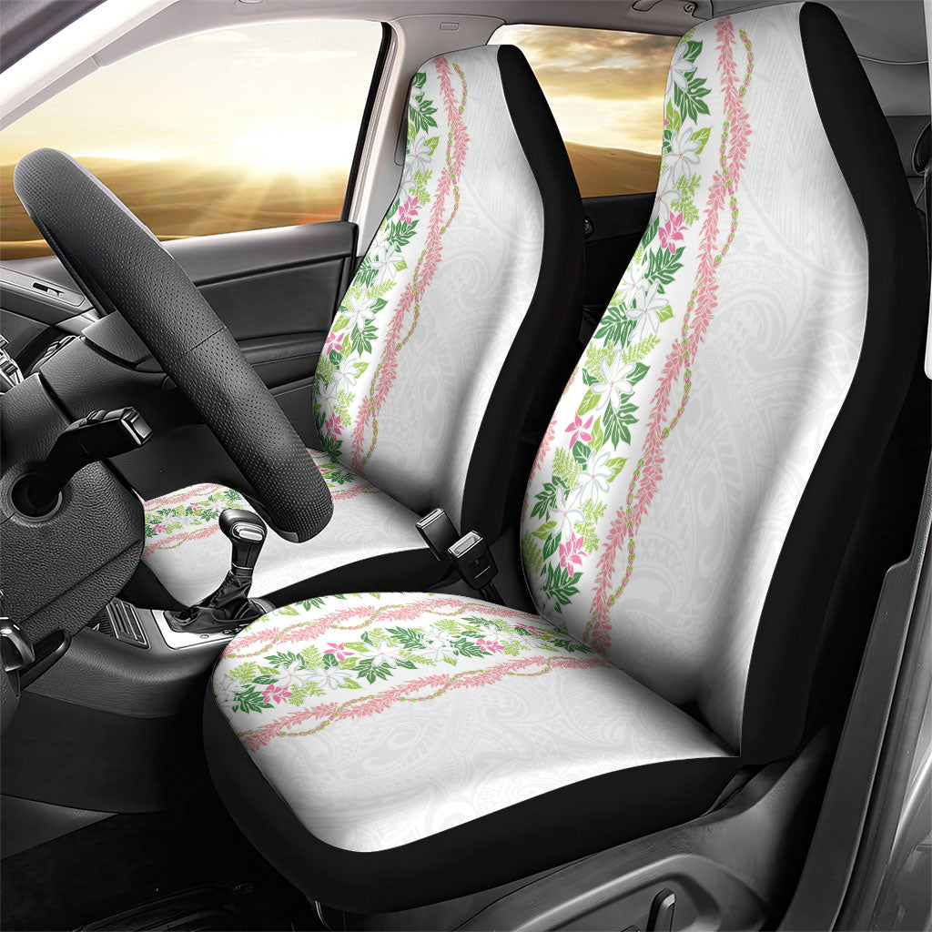 Monstera Tiare Plumeria Car Seat Cover Green Polynesian Pattern LT01 - Polynesian Pride