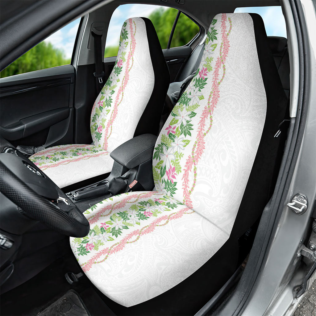 Monstera Tiare Plumeria Car Seat Cover Green Polynesian Pattern LT01 - Polynesian Pride