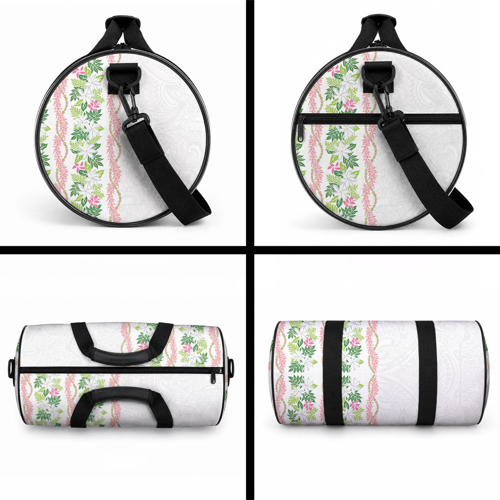 Monstera Tiare Plumeria Duffle Bag Green Polynesian Pattern LT01 - Polynesian Pride