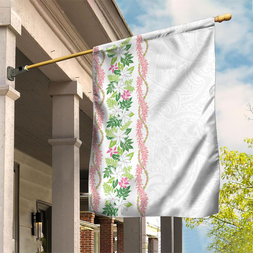 Monstera Tiare Plumeria Garden Flag Green Polynesian Pattern LT01 House Flag Green - Polynesian Pride