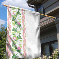 Monstera Tiare Plumeria Garden Flag Green Polynesian Pattern LT01 - Polynesian Pride