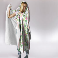 Monstera Tiare Plumeria Hooded Blanket Green Polynesian Pattern LT01 - Polynesian Pride