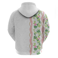 Monstera Tiare Plumeria Hoodie Green Polynesian Pattern LT01 - Polynesian Pride