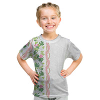 Monstera Tiare Plumeria Kid T Shirt Green Polynesian Pattern LT01 Green - Polynesian Pride