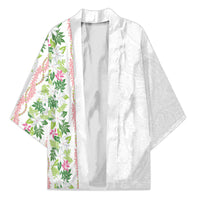 Monstera Tiare Plumeria Kimono Green Polynesian Pattern LT01 Unisex Green - Polynesian Pride