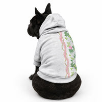 Monstera Tiare Plumeria Pet Hoodie Green Polynesian Pattern LT01 - Polynesian Pride