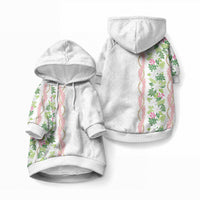 Monstera Tiare Plumeria Pet Hoodie Green Polynesian Pattern LT01 Pullover Green - Polynesian Pride